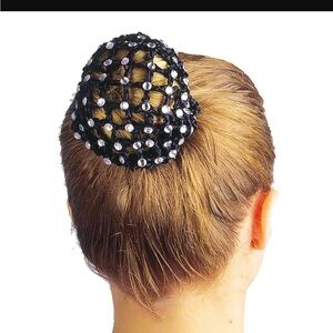 NWOT Crochet Rhinestone Snood / Ballet Bun Cover